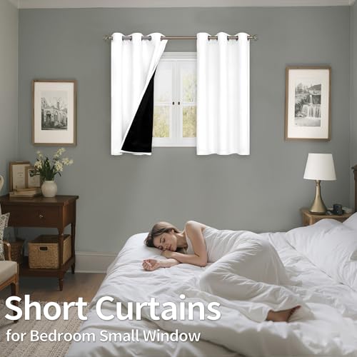 40 Inch Long Short Blackout Curtains for Small Windows - view 2