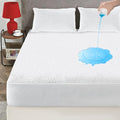Waterproof Mattress Protector, Extra Soft King Size Waterproof Mattress Protector, 6-18 Inches Depth, Elastic Skirt Design