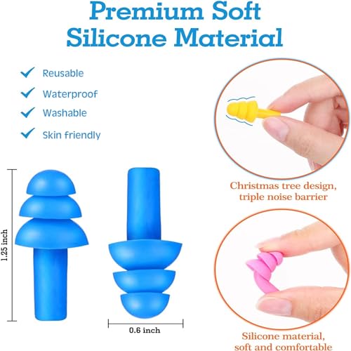 Reusable Silicone Ear Plugs Bulk with Individual Cases, 300 Pairs - view 3
