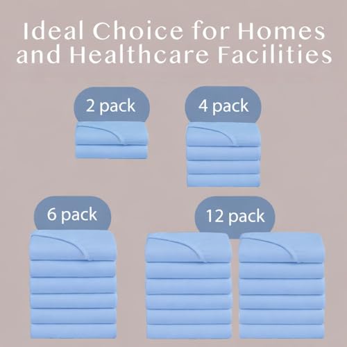 4 Pack Fitted Hospital Bed Sheets for Home Use, 36 x 84 x 12 - view 7