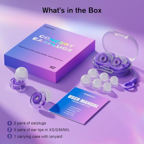 Concert Ear Plugs for Hearing Protection, Reusable, Stylish Look - view 6