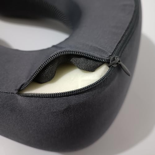 Travel Memory Foam Neck Pillow for Traveling, Travel Pillow for Airplanes for Adult (C-Black) - view 4