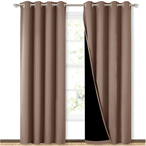 Cappuccino Blackout Curtains for Patio 52" w x 84" L 2 Panels