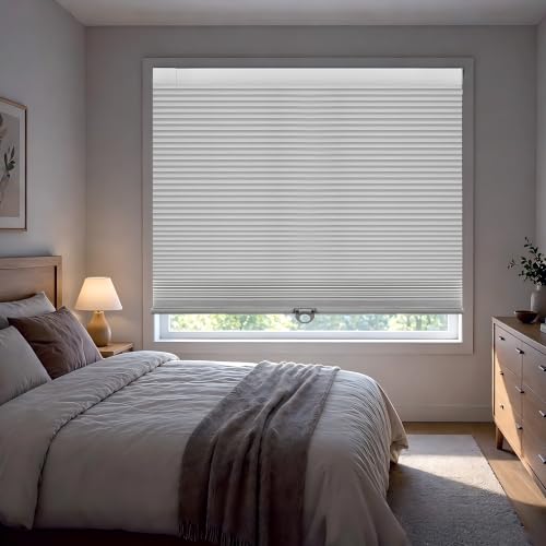 No Tools No Drill Cordless Blackout Cellular Shades White, 39" W x 48" H - view 4