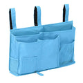 Bedside Caddy Hanging Organizer Storage Bag Pocket for Bunk and Hospital Beds, College Dorm Rooms, Baby Bed Rails, Camp - 4 Pockets and 2 Hooks