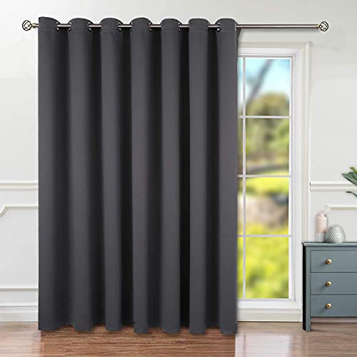 Room Divider Curtains 84 Inches Long Blackout Curtain 1 Panel- Grey - view 6