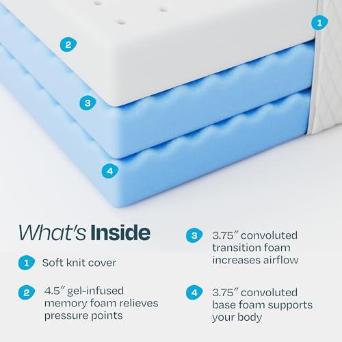 12 Inch Gel Infused Memory Foam Mattress – Queen Size – Plush - Cooling Gel - Mattress in a Box - Primary or Guest Bedroom - Pressure Relieving and Breathable – CertiPUR-US Certified - view 4