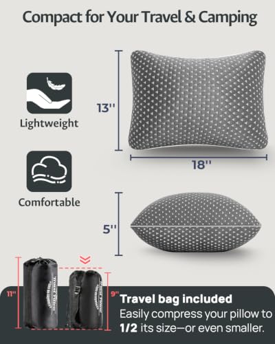Small Cooling Memory Foam Pillows for Travel, Camping, Airplanes - view 3