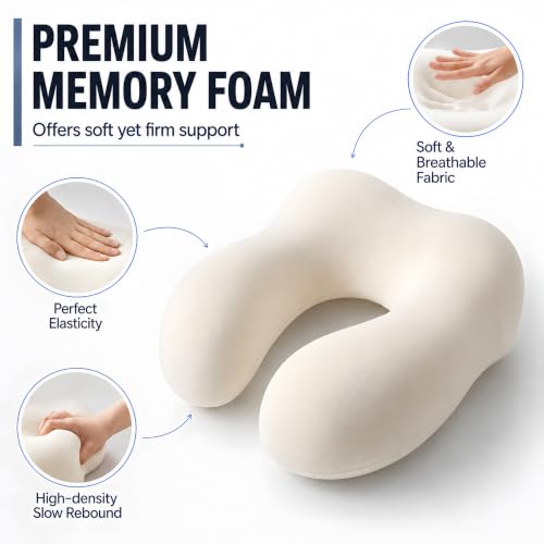 Travel Neck pillow for Airplane, with Large Hood Eye Mask Earplug and Bag - view 4
