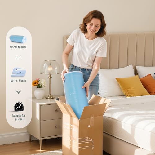 Memory Foam Mattress Topper, Gel Infused Foam Topper, Breathable Bed Topper, Pressure Relieving, CertiPUR-US Certified, 4 Inch, King Size - view 7