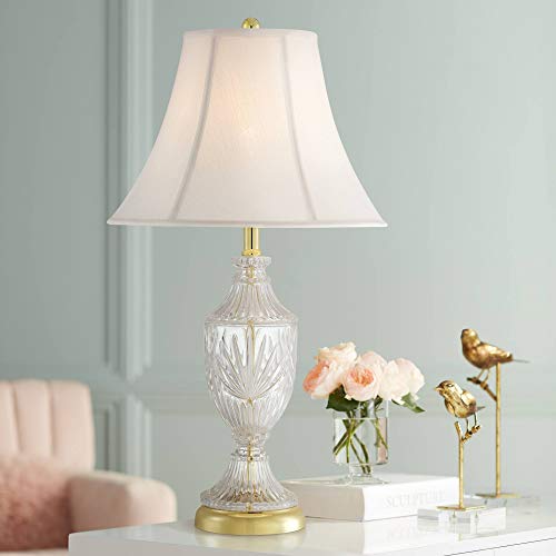 Jeannie 26 1/2" Tall Table Lamp Gold Brass Traditional Cut Clear Glass Urn - view 2