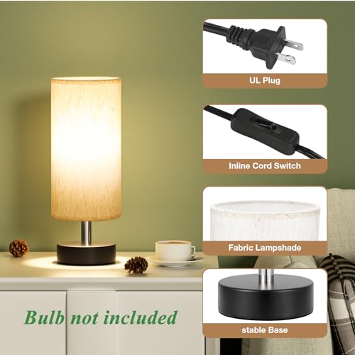 Small Table Lamp for Bedroom - Bedside Lamps for Night Stands - view 2