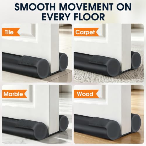 2 Pack Under Door Draft Stopper for Bottom of Door 36 in, Gray - view 5