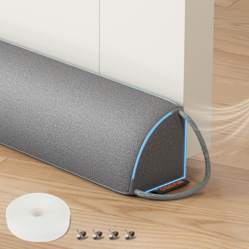 Triangular Weighted Door Draft Stopper 36 Inches, Gray