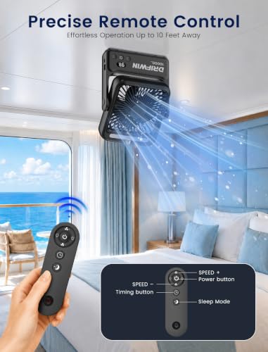 2-Pack Magnetic Cruise Approved Fan with Night Light, 10000mAh Ultra-Slim Travel Fan, Hook Design, Portable Fan for Cruise Ship Cabin, Bedroom Sleeping, Camping, Travel & Cruise Essentials 2026 - view 3