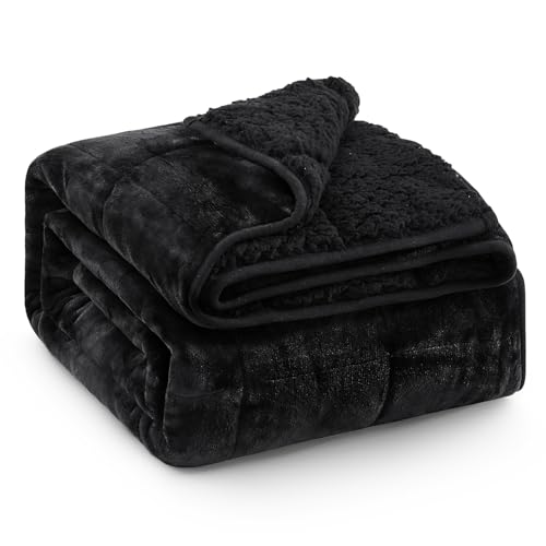 Ultra Soft Sherpa Weighted Blanket for Adults, 60"x80" 15lbs Heavy Blankets