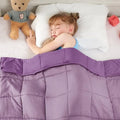 Purple Weighted Blanket 5 Pounds Cooling Weighted Lap Blanket, Heavy Blanket, Weighted Throw Blanket for 5+ Years 40-60lbs, 40"x60"