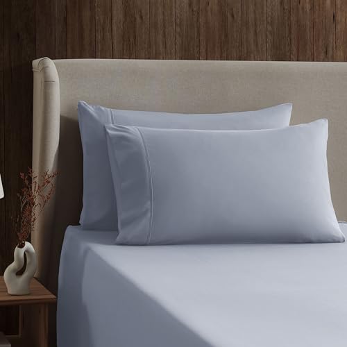 Queen Sheet Set - Bed Sheets - Ice Blue - 4-Piece Deep Pocket - view 3