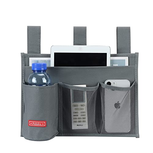 Hanging Bedside Caddy,Bedside Organizer Caddy for Bed Rails(Classic 4 Pockets-Grey) - view 2