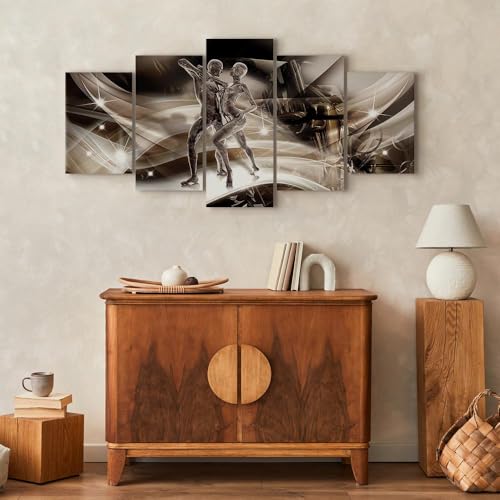 Acoustic Panels Canvas Wall Art Print Abstract Couple 40x20 Inch - view 4