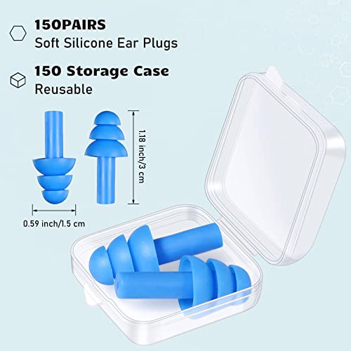150 Pairs Ear Plugs Bulk Individually Wrapped Earplug, Multicolor - view 2