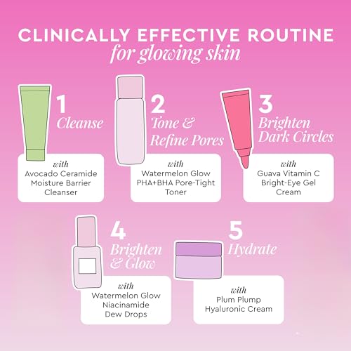 Fruit Babies Skincare Kit - Gift Set with Ceramide Facial Cleanser + BHA Toner + Vitamin C Eye Cream + Hyaluronic Acid Cream + Niacinamide Dew Drops (5 Count) - view 2