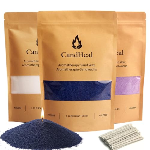 Fall Pearled Candle Sand with Wicks, 3.3 lb Lavender Sand Wax