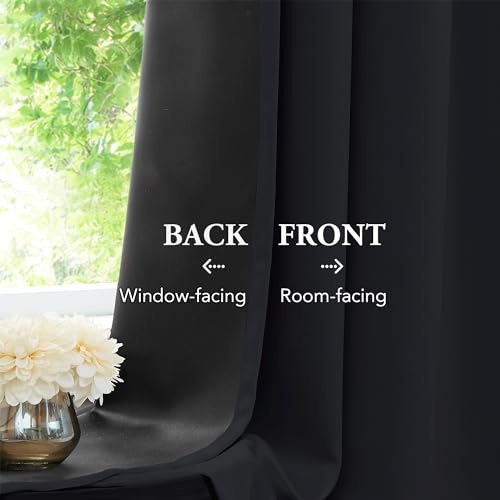 100% Blackout Curtains for Patio Sliding Door Black 100x84 1 Panel - view 6