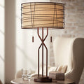 Marlowe 28 3/4" Tall Table Lamp Bronze Brown Modern Rustic Pull
