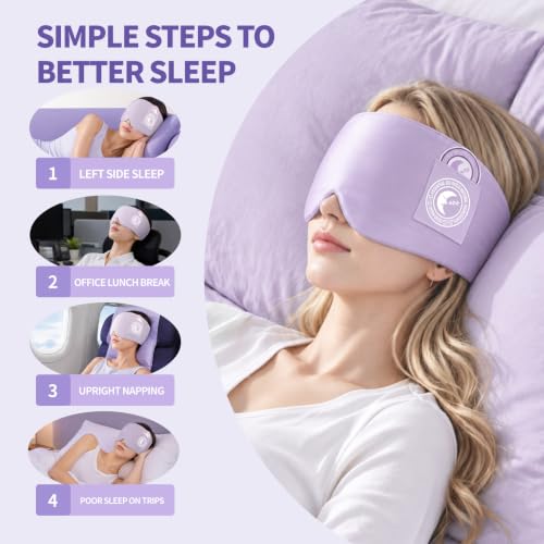 Sleep 3-in-1 Bundle: Weighted Blackout Eye Mask, Lavender Noise Reduction Earplugs & Lavender Sleep Patches, Complete Sleep Relaxation Kit for Adults, Travel & Nap - view 6