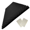 48"X 24"X 2" Egg Crate Foam Panel, Black Sound Proof Foam Panels, Acoustic Foam, Noise Cancelling Foam Studio Foam Panel, Sound Panels Noise Reducing For Walls（1 PCS）