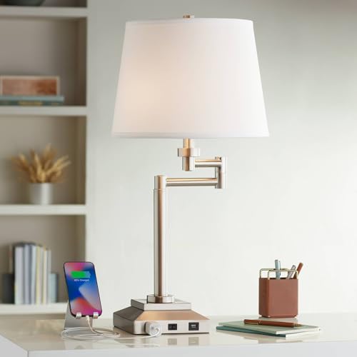 Camber 28" Tall Desk Lamp Workstation Swing Arm USB and Outlet Hotel - view 2