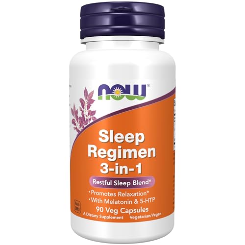 Supplements, Sleep Regimen 3-in-1, Melatonin, L-Theanine, 90 Veg Caps