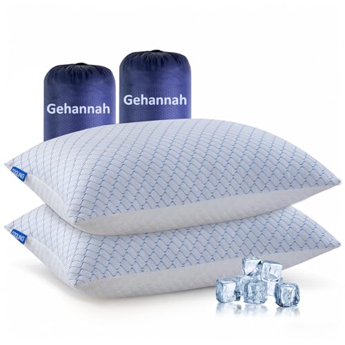 Travel Pillow - Large 2 Pack Compressible Camping Pillow for Sleeping - Shredded Memory Foam with 2 Storage Bags - Supportive for Adults, Kids, Outdoor, Backpacking, Hiking Gear