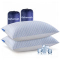 Travel Pillow - Large 2 Pack Compressible Camping Pillow for Sleeping - Shredded Memory Foam with 2 Storage Bags - Supportive for Adults, Kids, Outdoor, Backpacking, Hiking Gear