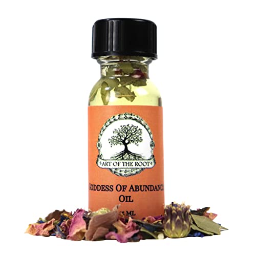 Goddess of Abundance Oil 1/2 oz - Handmade with Herbs & Essential Oils for Prosperity & Blessings Rituals