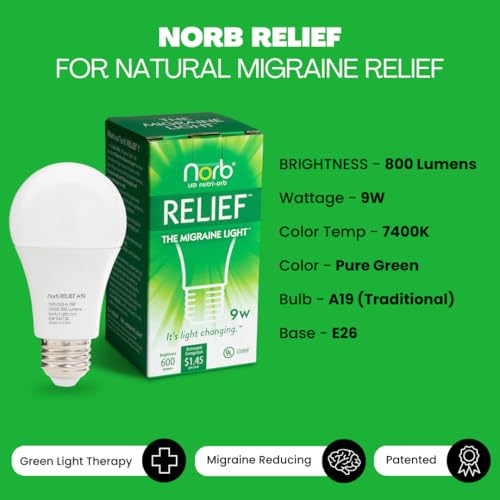 Wellness Lighting Starter Kit, Set of 4 Wellness Light Bulbs, LED Light Therapy for Mood, Migraine Relief, Focus, & Sleep Enhancement, A19, E26, Energy Efficient (4-Pack) - view 5