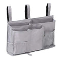 Bunk Bed Organizer - Bedside Storage Caddy with Pocket, Hanging Organizer for Camp, Dorm, Room, Hospital Bed Rail and More (Grey)