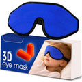 3D Sleep Mask for Kids, Light Block Sleeping Blindfold Memory Foam Contoured Eye Mask for Sleep, Adjustable Strap Eye Cover and Travel Sleep Mask for Boys Girls, Dark Blue