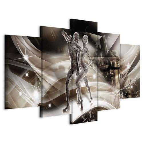 Acoustic Panels Canvas Wall Art Print Abstract Couple 40x20 Inch