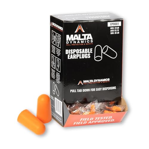 Foam Ear Plugs 200 Pairs – 32dB NRR Noise Cancelling Ear Plugs for Hearing Protection, Construction, Sleep, Concerts, Shooting, and More Individually Wrapped & Disposable Earplugs