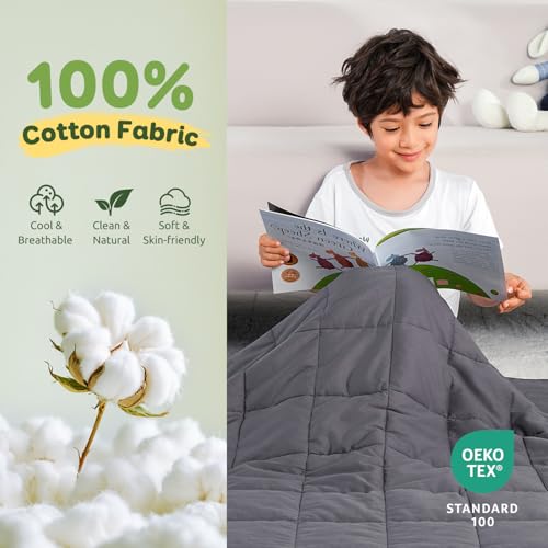 Cotton Weighted Blanket for Sleeping, 36"x48" 5 lbs - view 2