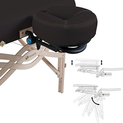 Premium Portable Massage Table Package SPIRIT - Spa-Level Comfort, Deluxe Cushioning incl. Flex-Rest Face Cradle & Strata Face Pillow, Carry Case (30/32” x 73”) - Made in USA - view 4
