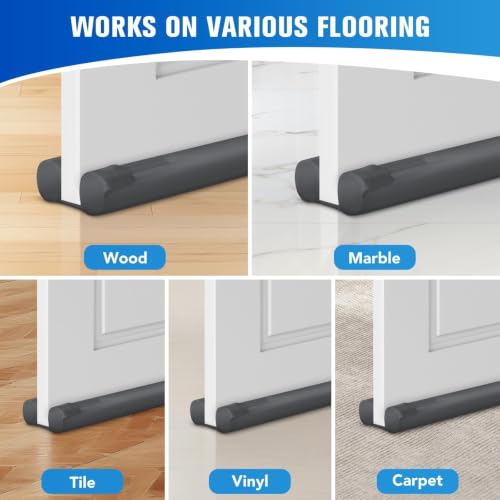 Under Door Draft Stopper, Covers Gap Up to 2.36",36 Inch, Gray - view 4