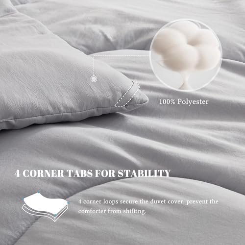 King Size Comforters Duvet Insert,Soft Down Alternative with Corner Tabs,Quilted Comforters for All Seasons,Machine Washable,King 90 x 102 Inches - view 4