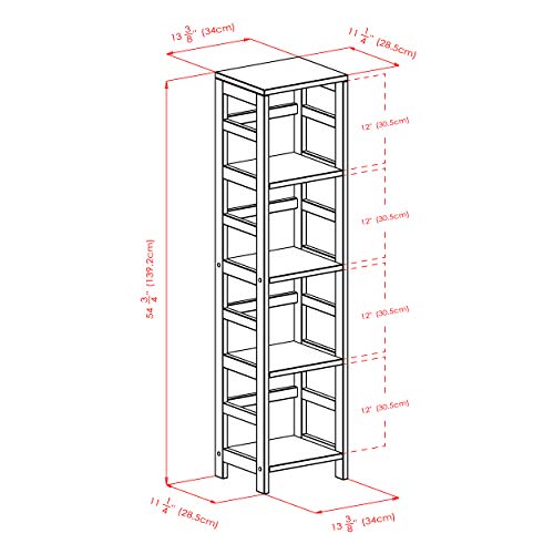 Leo Beech Wood 4-Tier Shelf, Espresso92514 - view 3