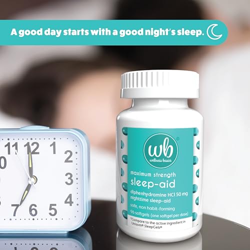 Sleep Aid | Maximum Strength Diphenhydramine HCl 50 mg | Non-Habit Forming | Twin Pack -192 Total Softgels for Restful Sleep - view 2