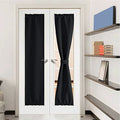 Black French Sidelight Door Window Curtains for Side Window