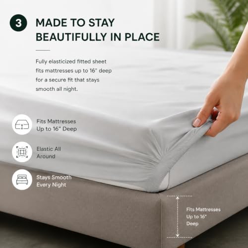 Queen Cooling Sheet Set, 100% Rayon Derived from Bamboo - view 4