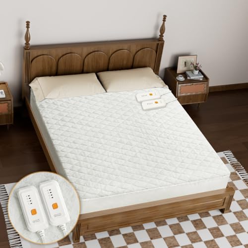 Heated Mattress Pad King Size, 4 Heat Levels, Machine Washable